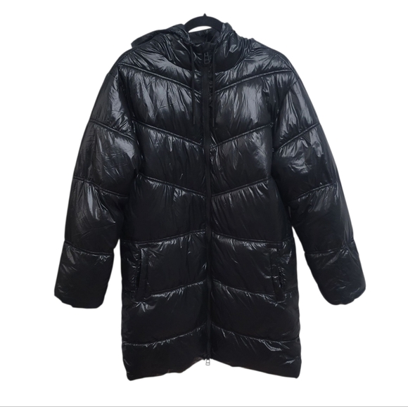 a new day Jackets & Blazers - EUC A New Day Long Black Puffer Jacket